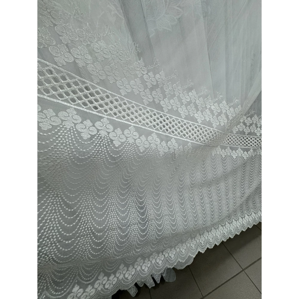 Бамбукова тюль №107-1212 кремовий