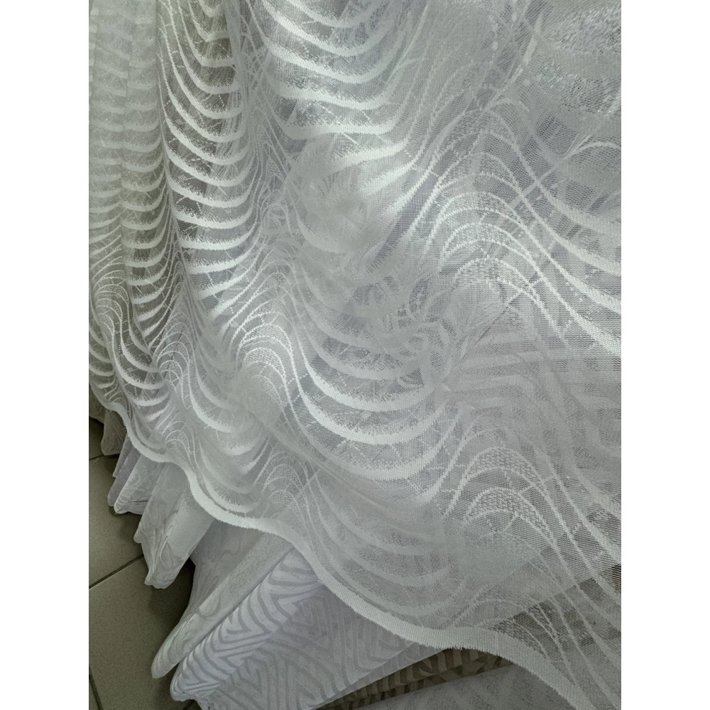 Гардина жаккард Хвиля 18055 білий на відріз