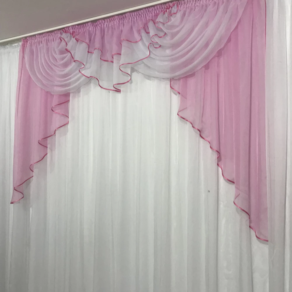 Ламбрекен шифоновий №102 2-2,50 м рожевий