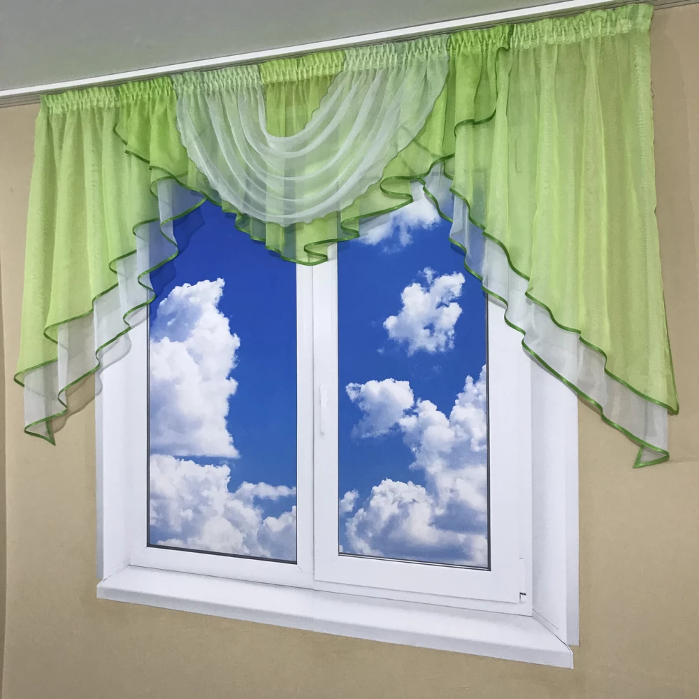 Ламбрекен шифоновий 2м №100 салатовий