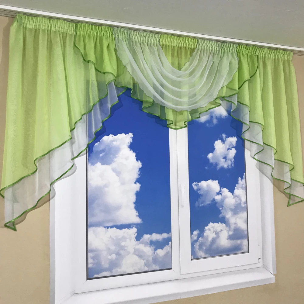 Ламбрекен шифоновий 2м №100 салатовий