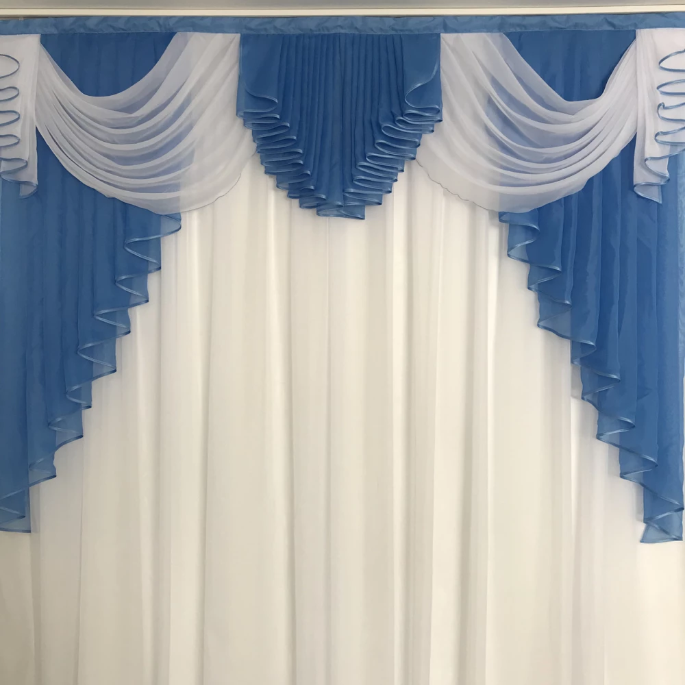 Ламбрекен шифоновий Фіалка 2 блакитний