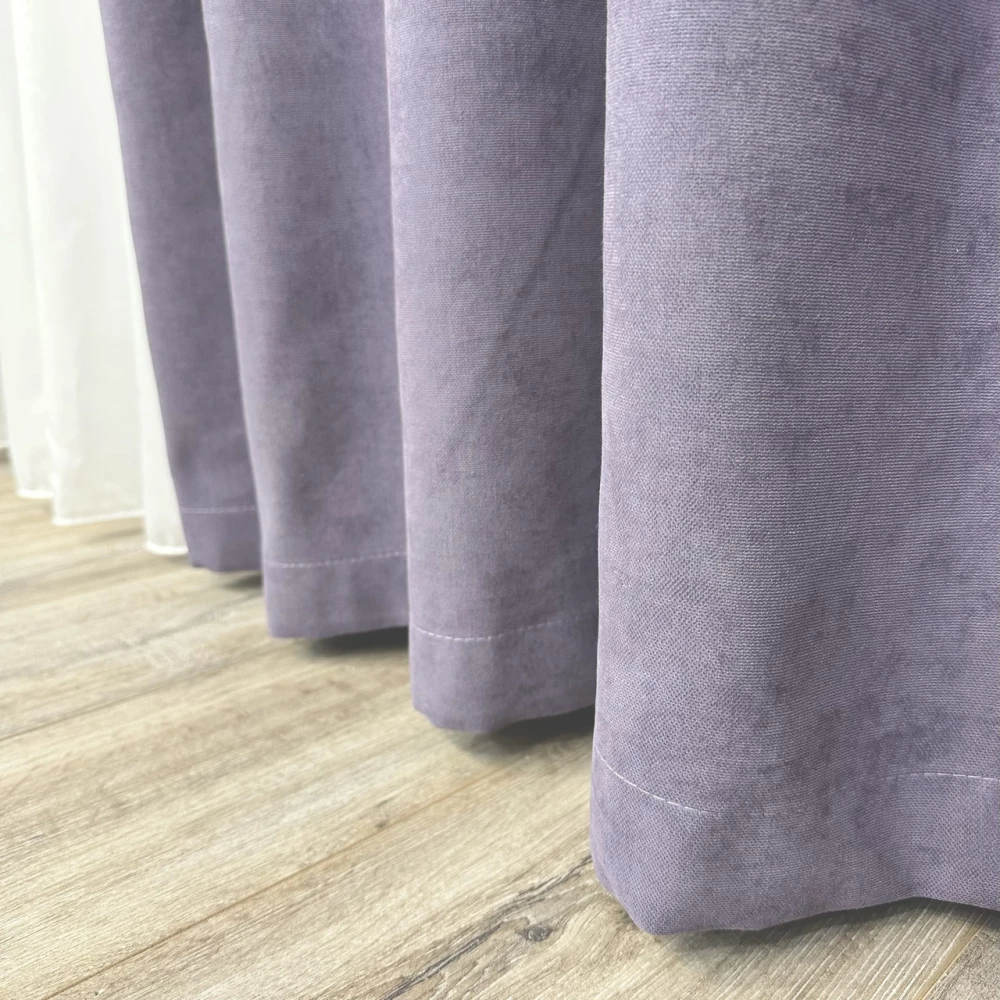 Готові штори однотонні Мікровелюр лаванда