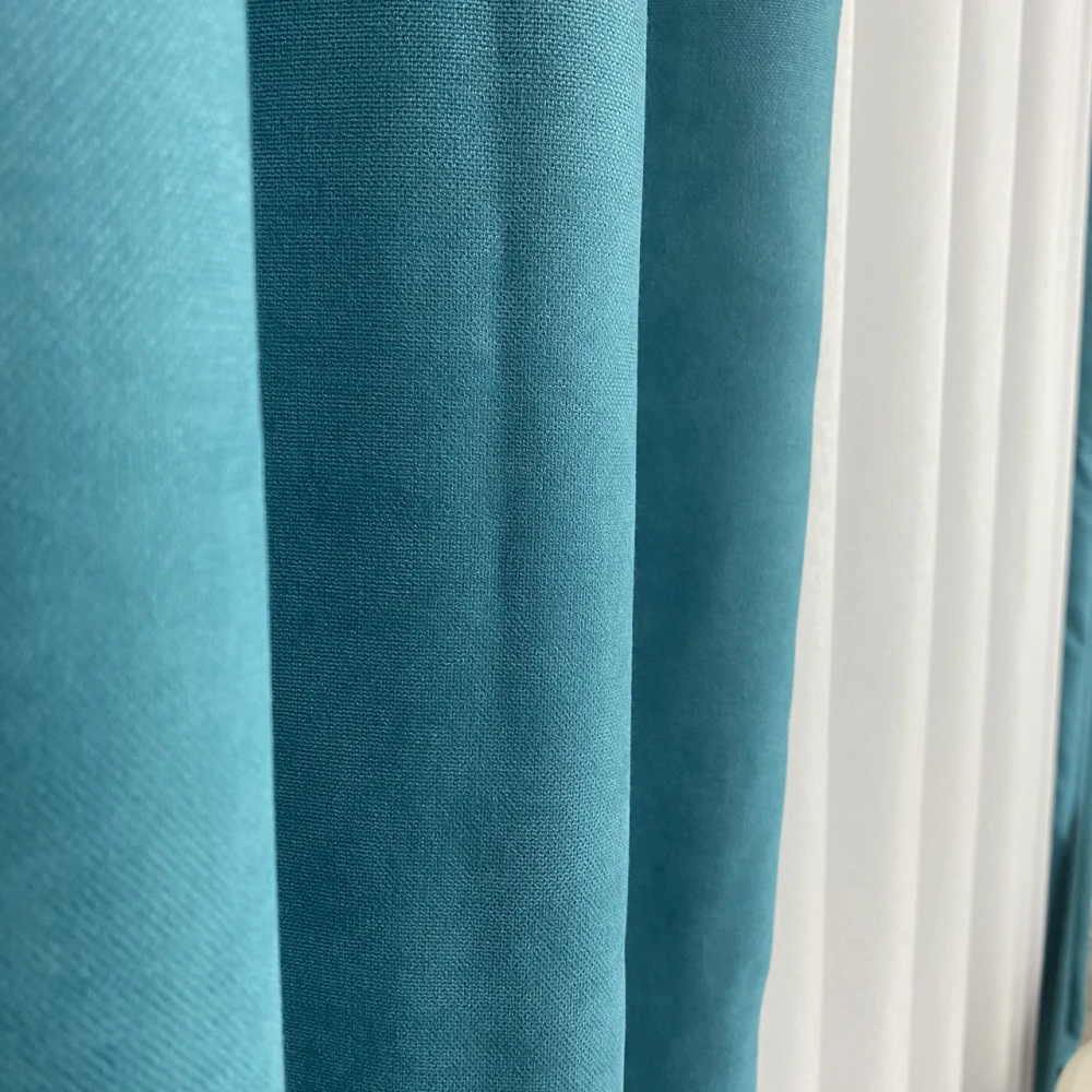 Готові штори однотонні Мікровелюр бірюза