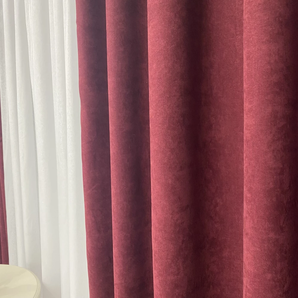 Готові штори однотонні Мікровелюр крем