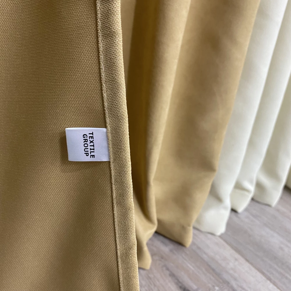 Шторы микровелюр Дуэт №450 золото-крем