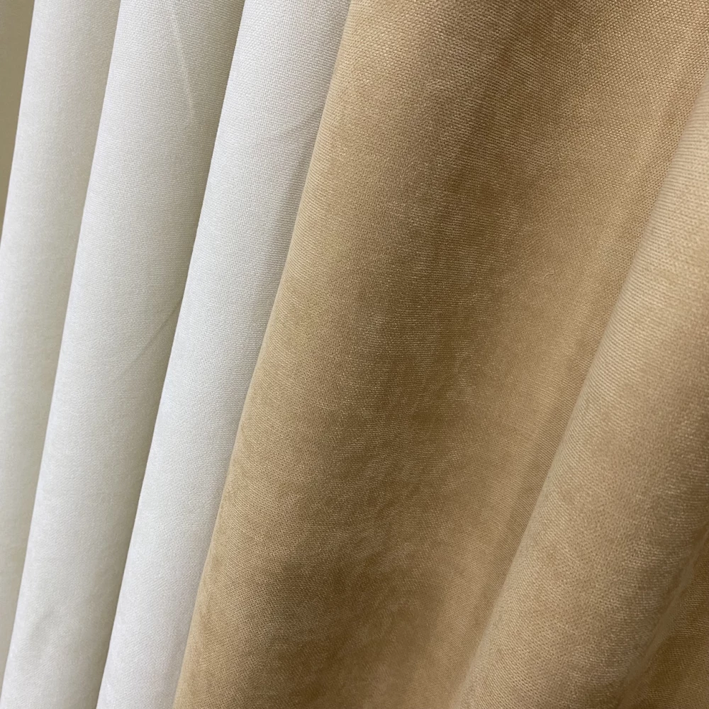 Шторы микровелюр Дуэт №450 золото-крем