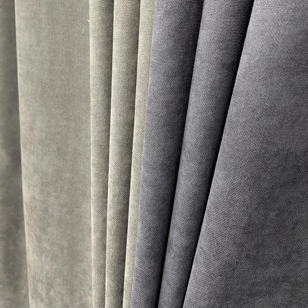 Шторы микровелюр Дуэт №450 графит-серый