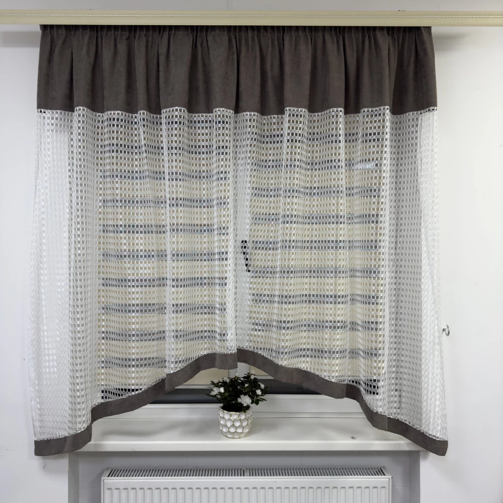 Тюль в дитячу, спальню на кухню №460 мокко