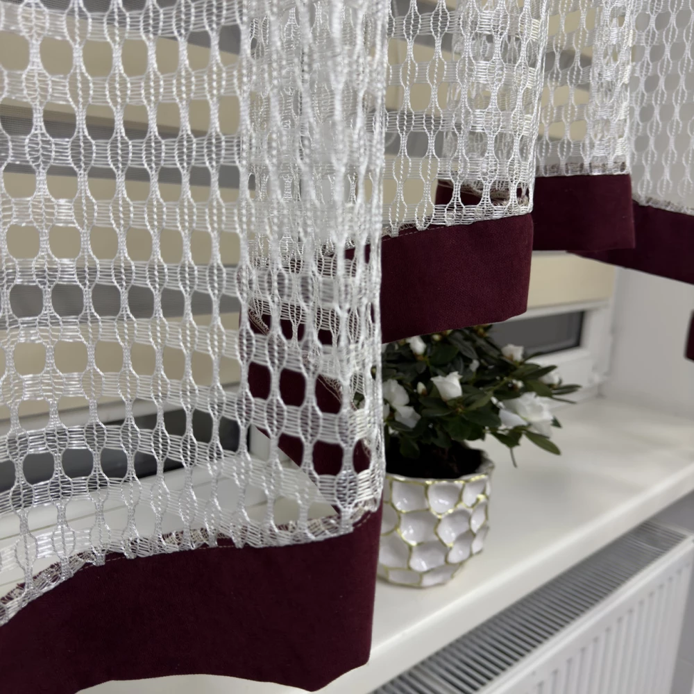 Тюль в дитячу, спальню на кухню №460 бордо