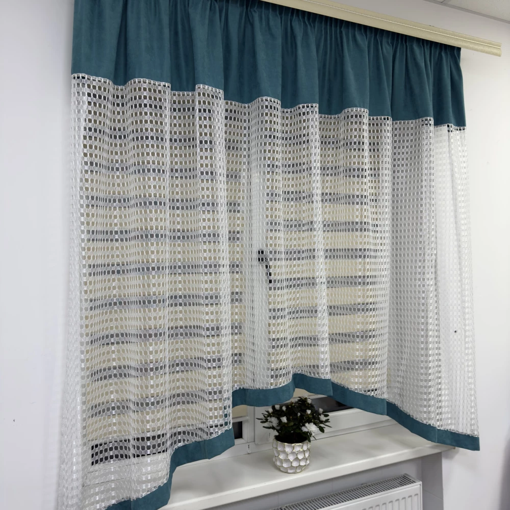 Тюль в дитячу, спальню на кухню №460 бірюза