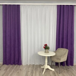 Готові штори Мікровелюр фіолет