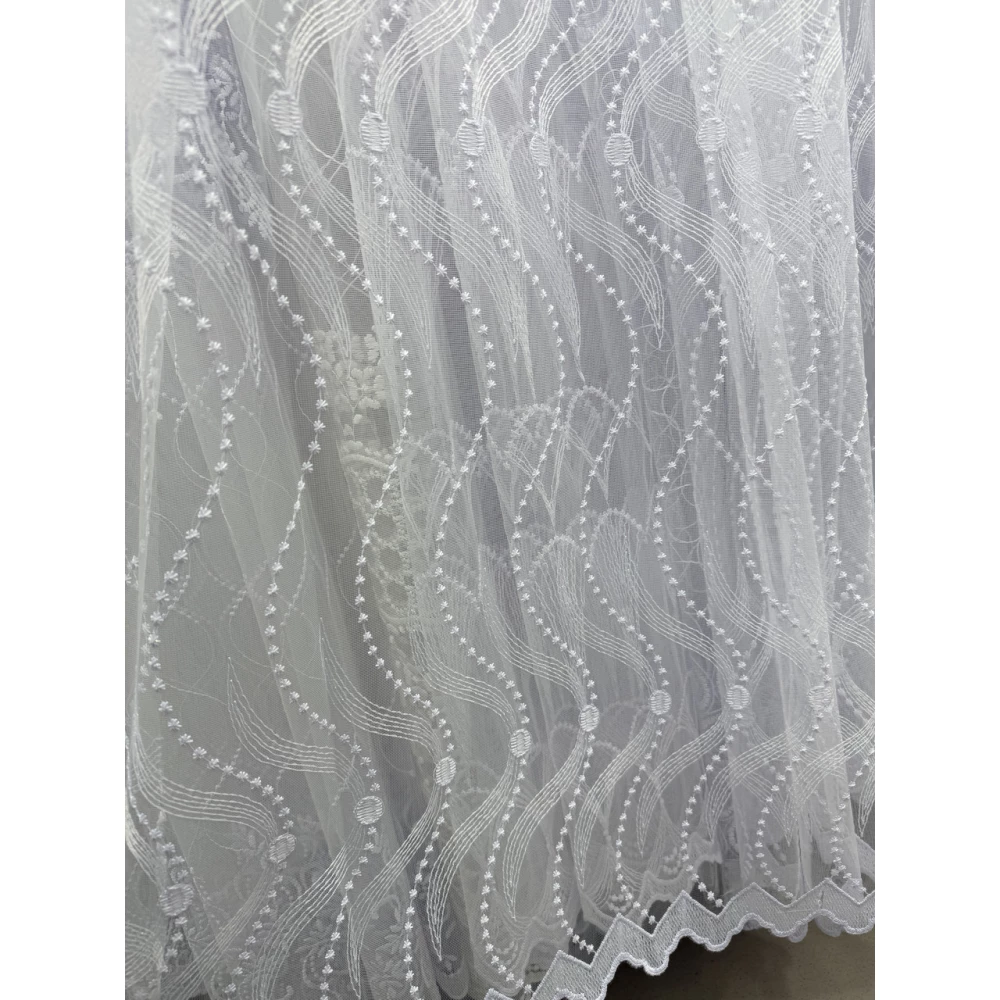 Качественный фатиновый тюль с вышивкой №8030 на отрез