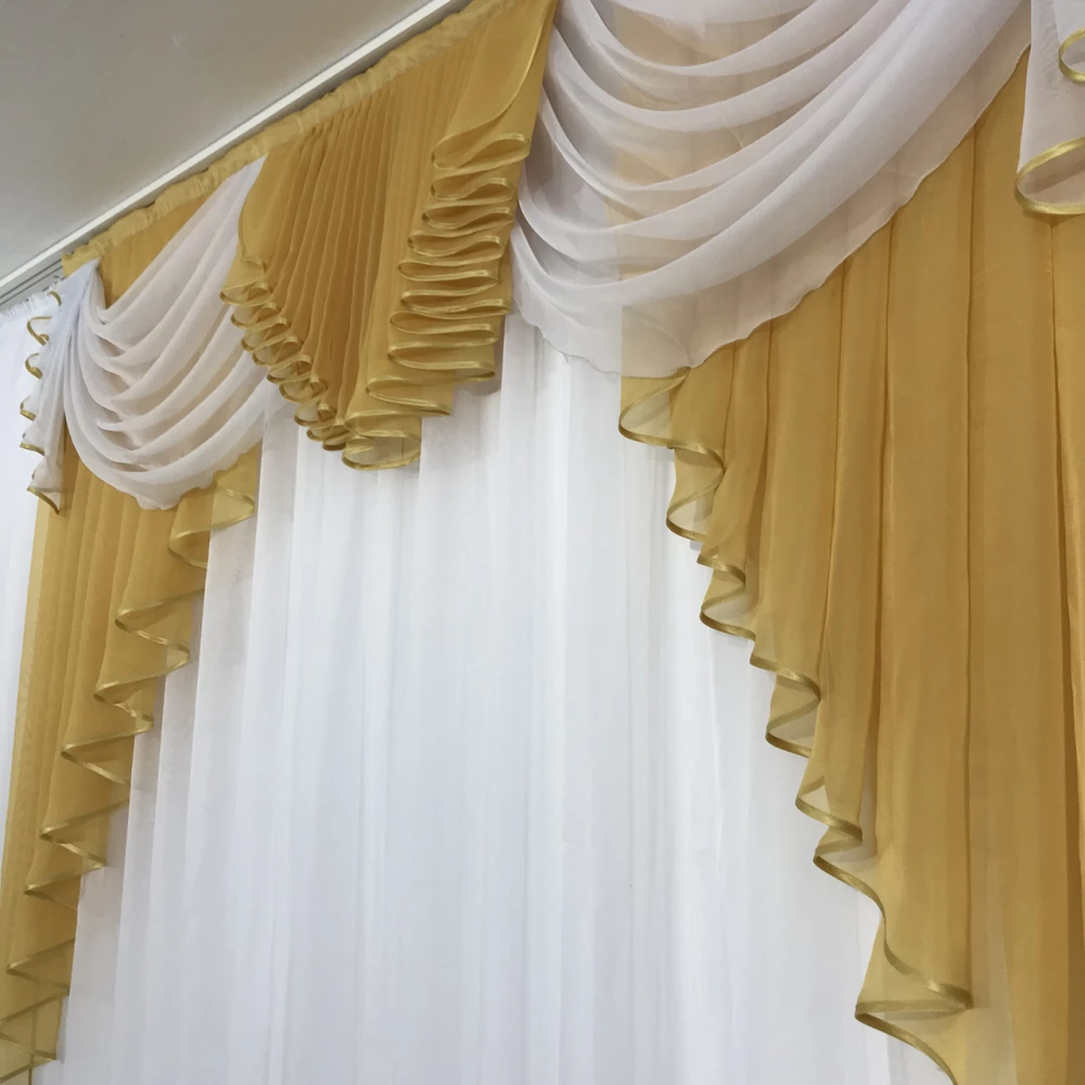 Ламбрекен шифоновий Фіалка 2 м золото