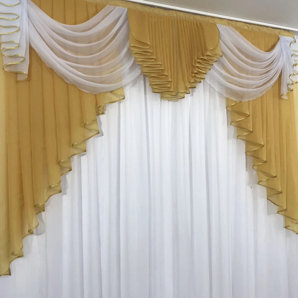 Ламбрекен шифоновий Фіалка 2 м золото