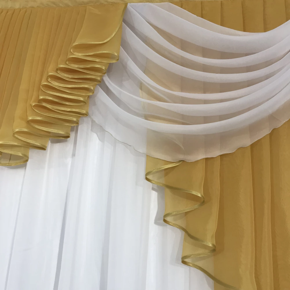 Ламбрекен шифоновий Фіалка 2 м золото