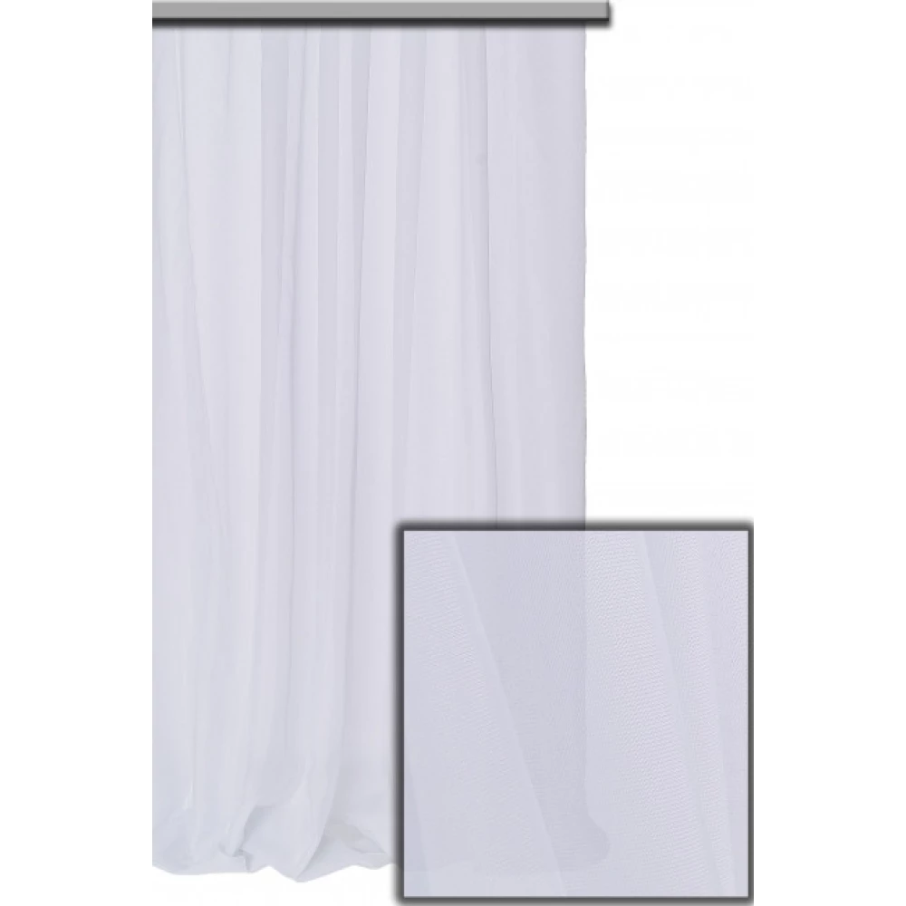 Тюль шифон однотонний білий