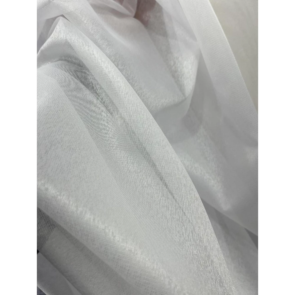 Тюль однотонний Муар кремовий