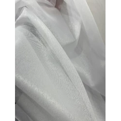 Тюль однотонний Муар кремовий