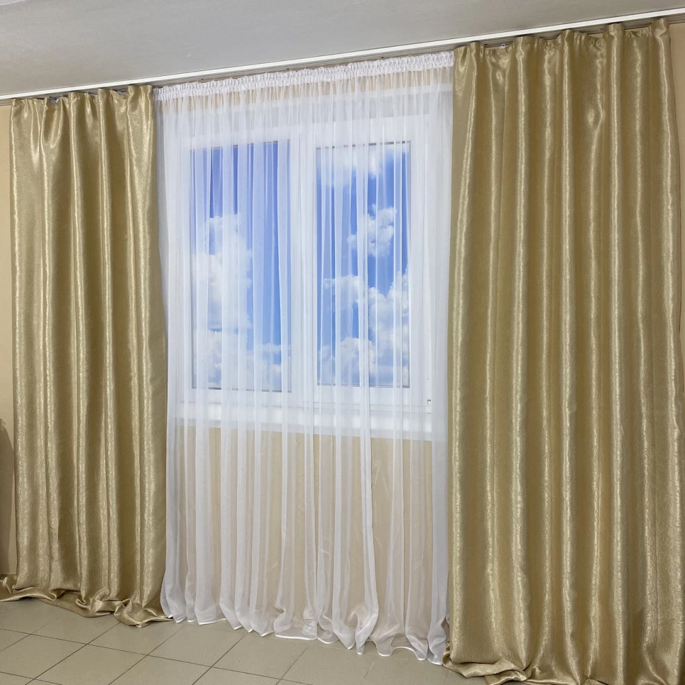 Комплект штор Блекаут-Софт №250 беж