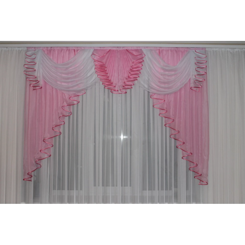 Ламбрекен шифоновий Фіалка 2м Рожевий