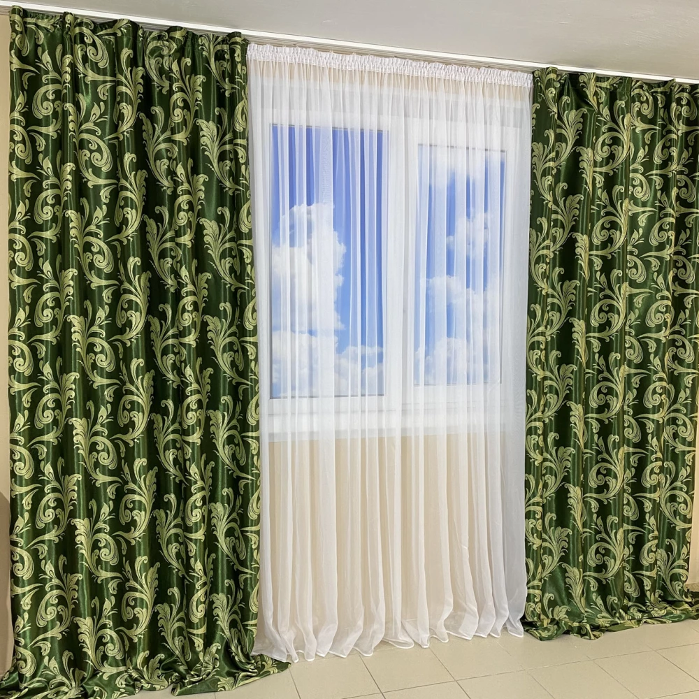 Готові штори Блекаут Катрін Смарагд