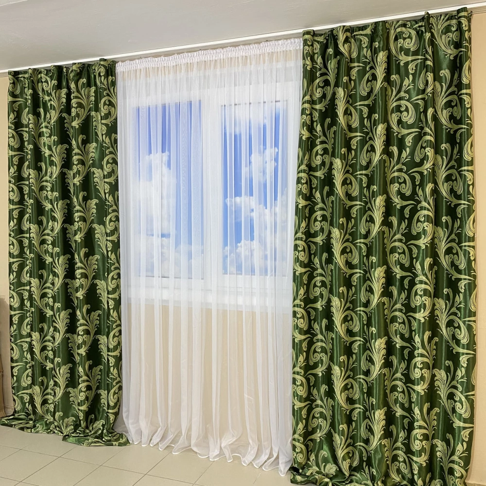 Готові штори Блекаут Катрін Смарагд