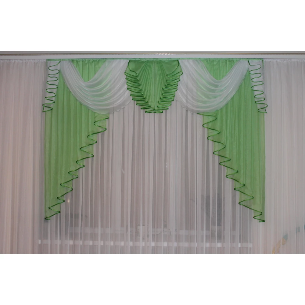 Ламбрекен шифоновый Фиалка 2м Салатовый