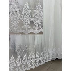 Грек-сетка с вышивкой по низу №12520 белая