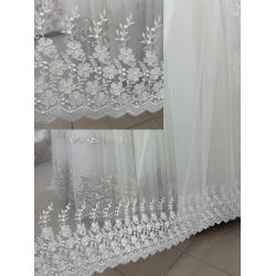 Грек-сітка з вишивкою по низу №80590 біла 