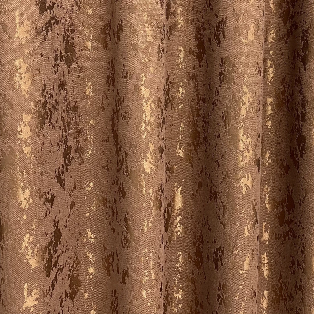 Готові штори Мішковина-мармур шоколад