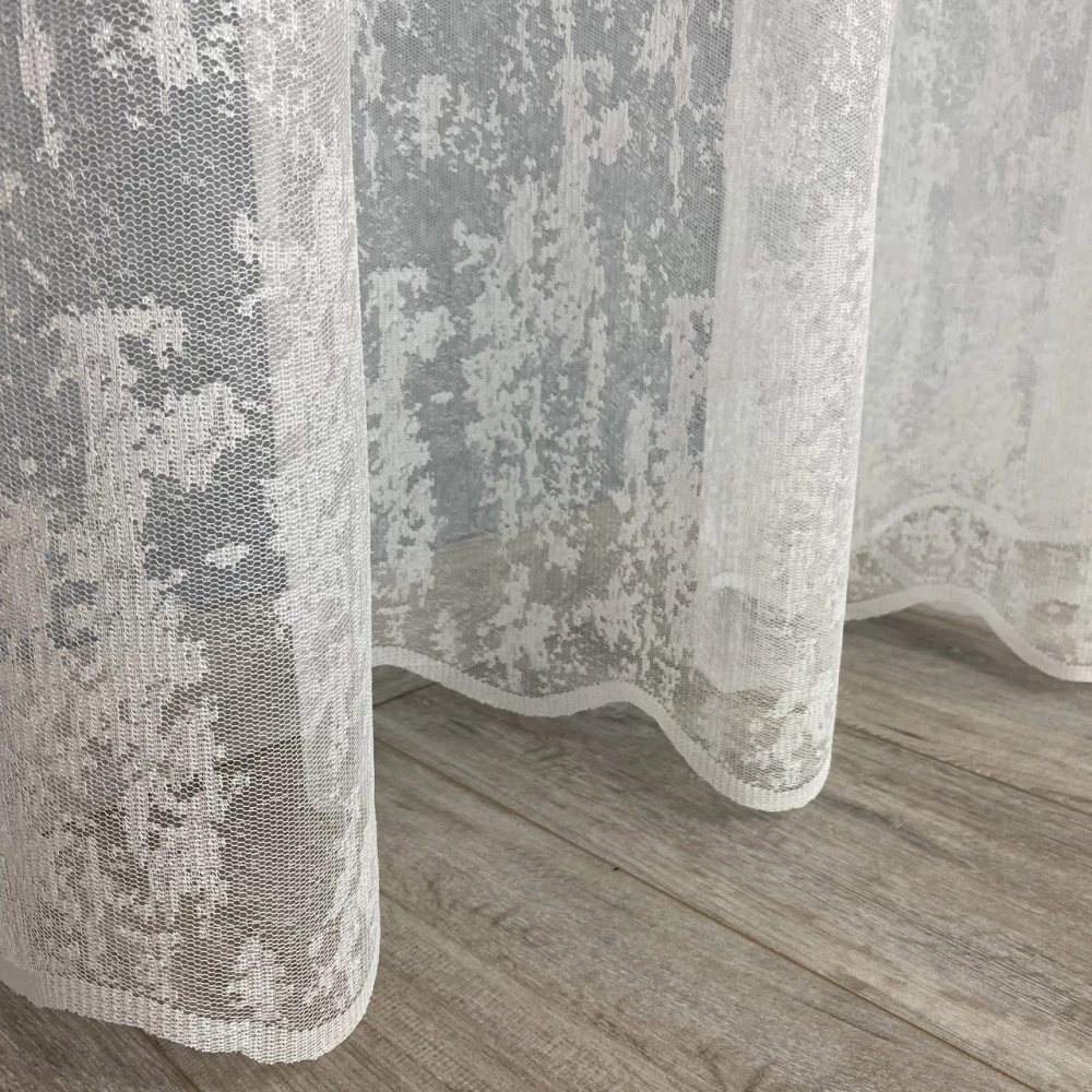 Тюль жаккард Мрамор №100 Коричневый