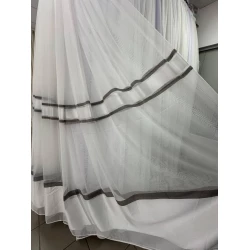 Тюль бамбук смужка 14532 венге