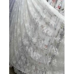 Тюль жаккард короткий №152 мрамор 1,20 м для кухні, віранди, коридору