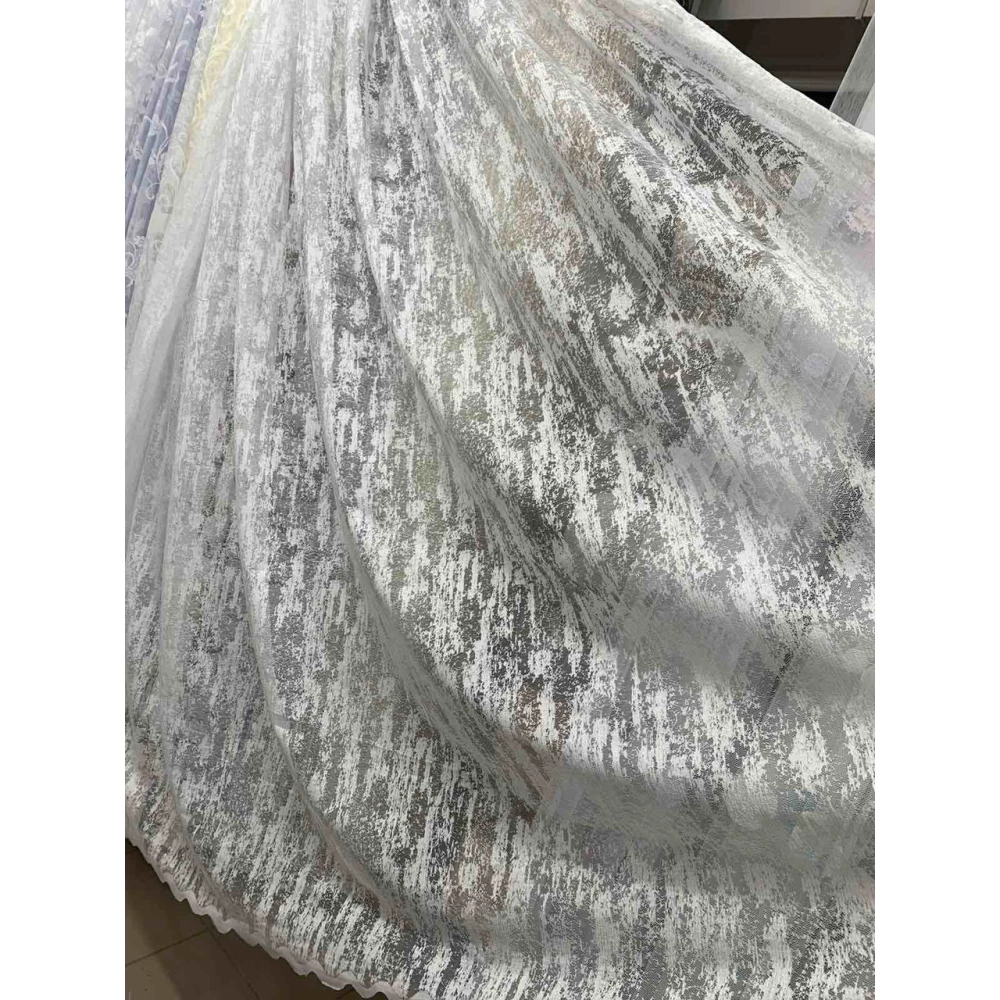 Тюль жаккард короткий №151 2м, для кухни, веранды, прихожей