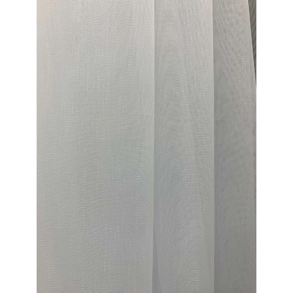 Тюль бамбук Fantazi однотонний з обтяжувачем білий