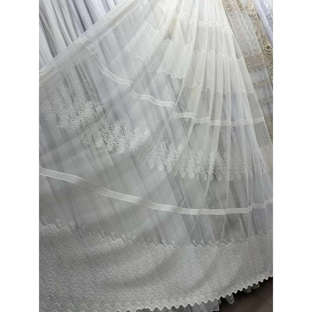 Бамбуковий тюль №156-1212 кремовий