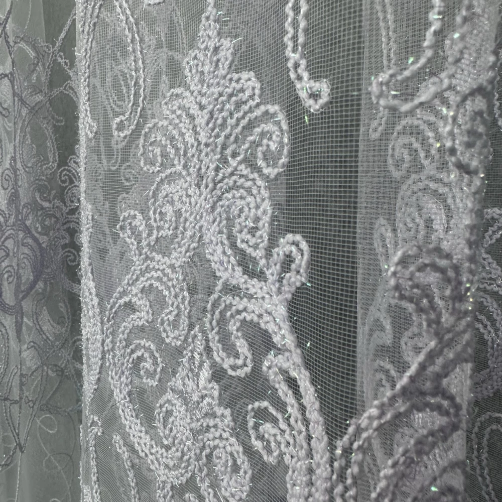 Шикарний фатиновий тюль для залу, спальні №116745 на відріз