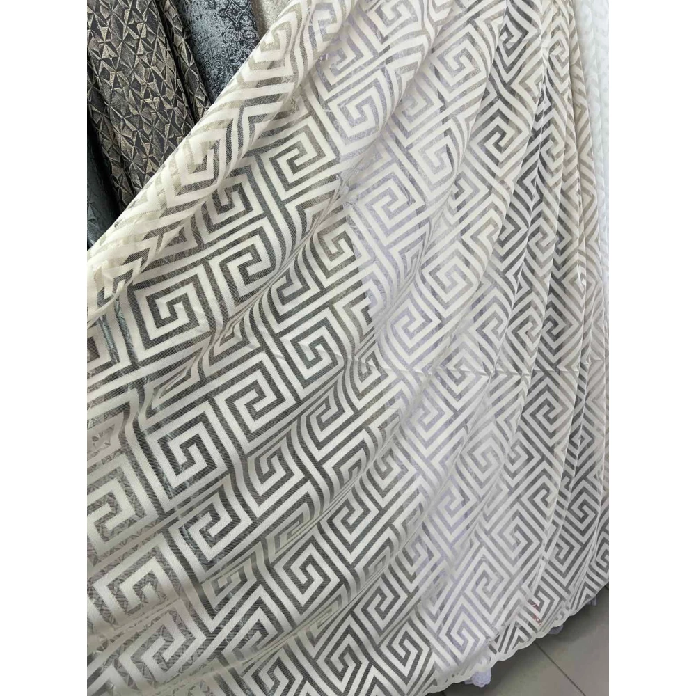 Гардина жаккард Ромб бежевий на відріз