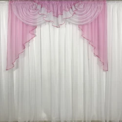 Ламбрекен шифоновий №102 2-2,50 м рожевий