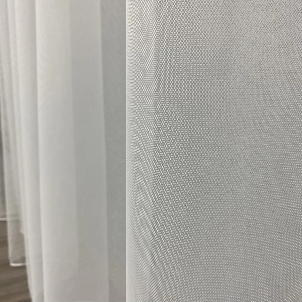 Тюль однотонна грек-сітка кремова