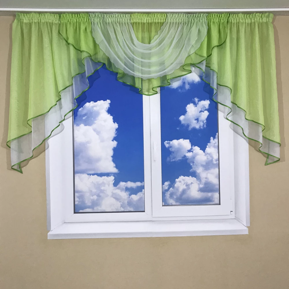 Ламбрекен шифоновий 2м №100 салатовий