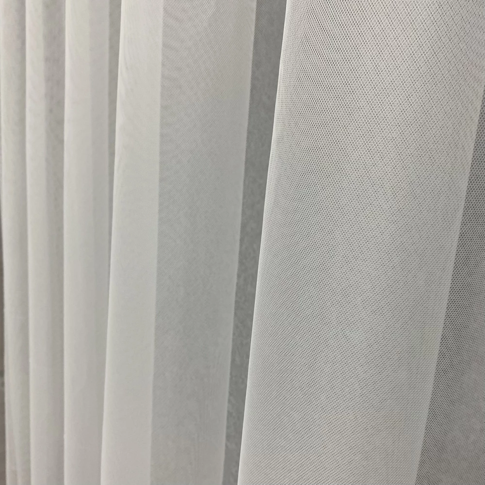 Тюль однотонна грек-сітка біла