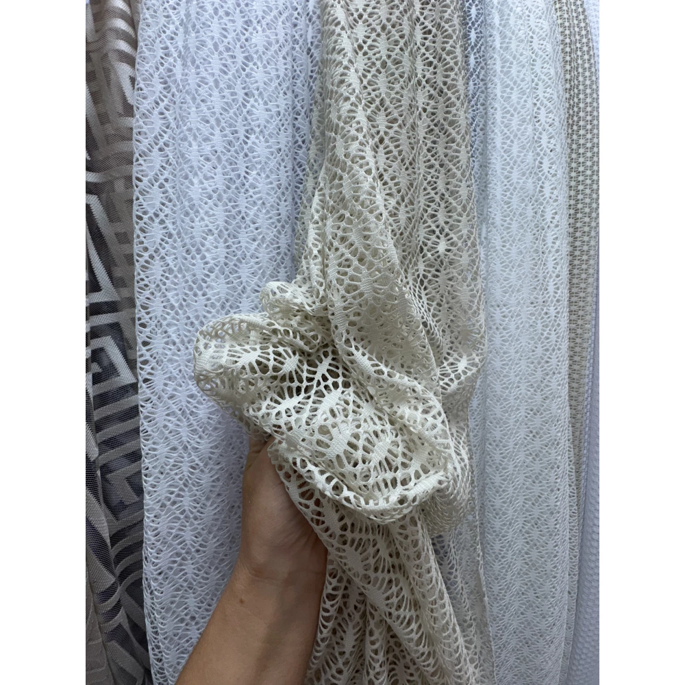 Тюль сітка Метелик №19459 бежевая